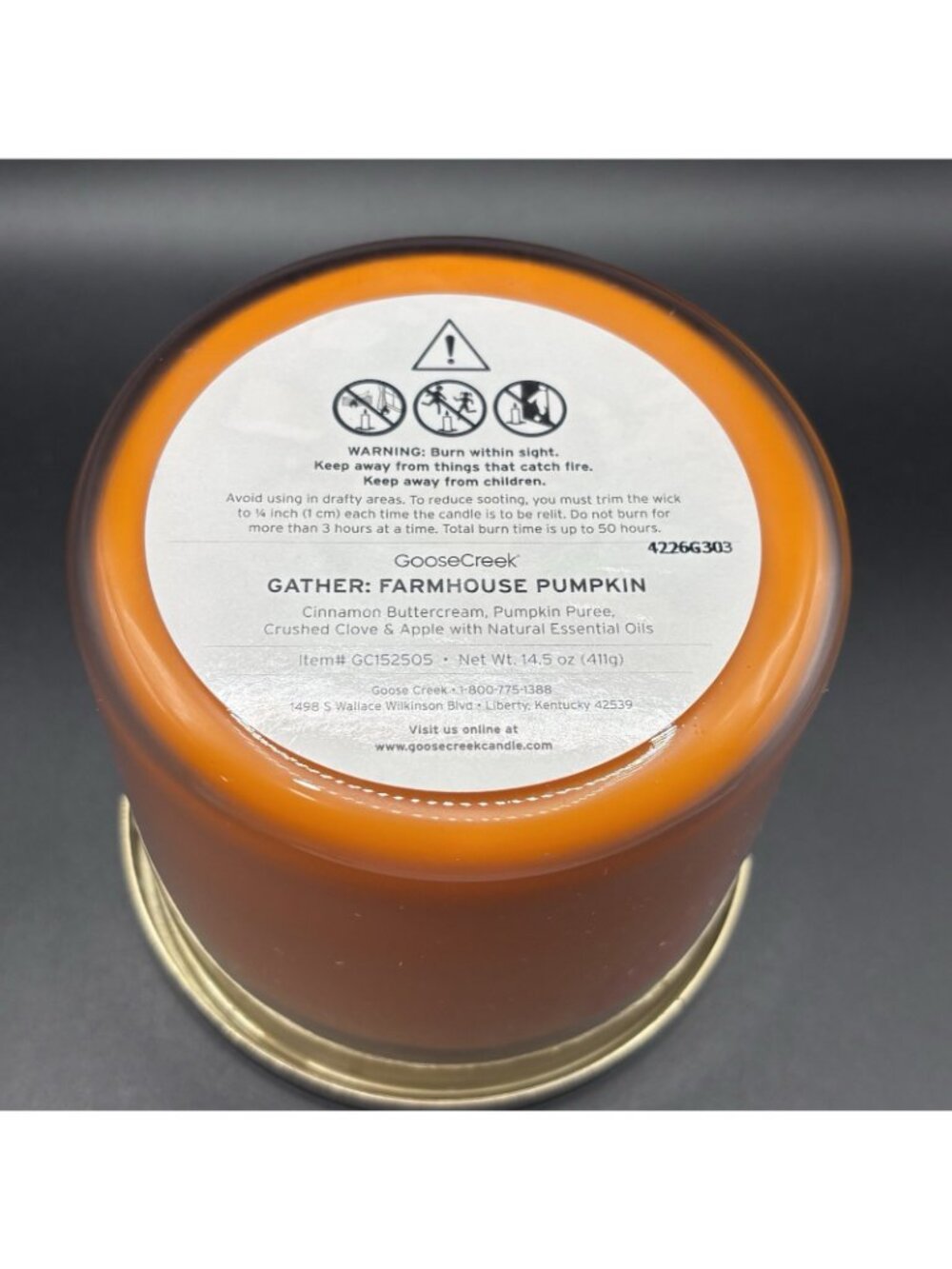 Goose Creek Gather 3 Wick Jar Candle 14.5 oz Thanksgiving Fall Pumpkin Cinnamon - Picture 8 of 15